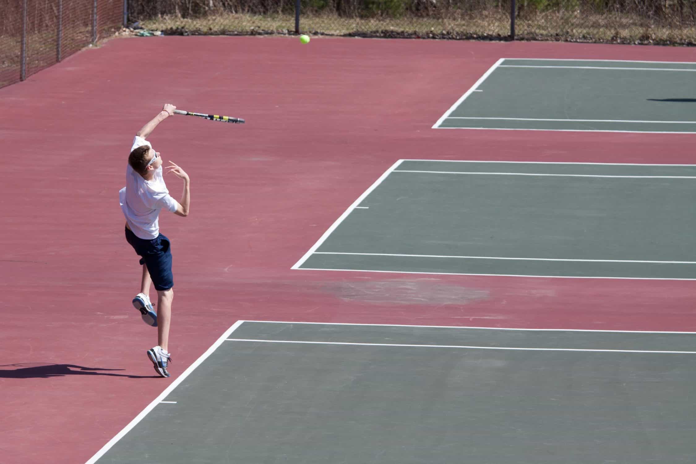 Player on the tennis court